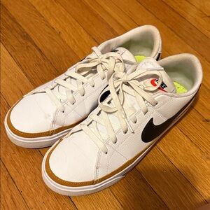 Nike White and Brown Casual Shoes
